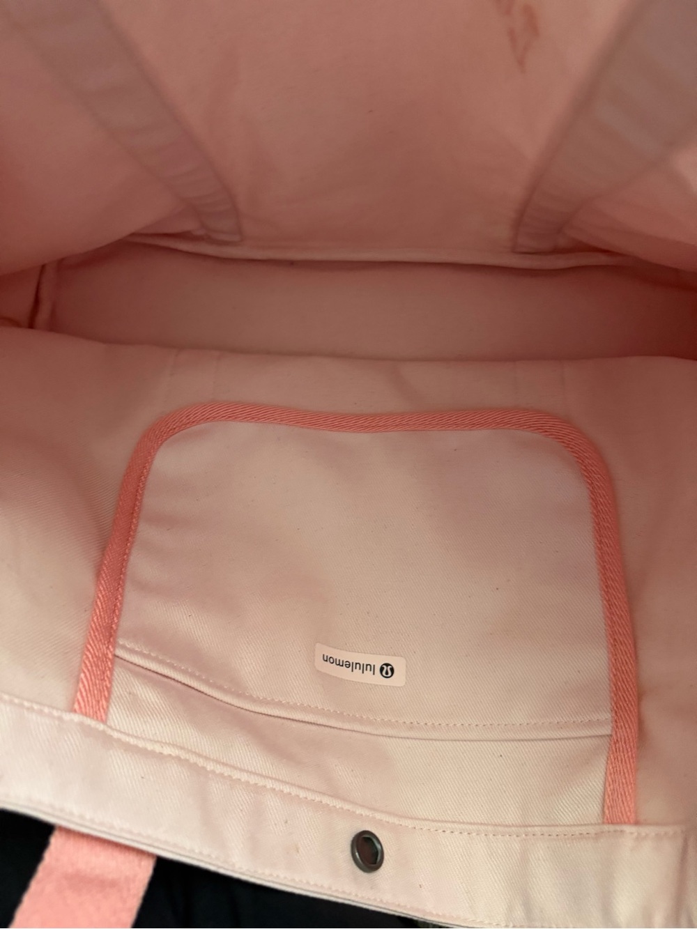 Lululemon Daily Multi-Pocket Canvas Tote Collegiate Pink Pearl Blush Blend NWT - Picture 6 of 9